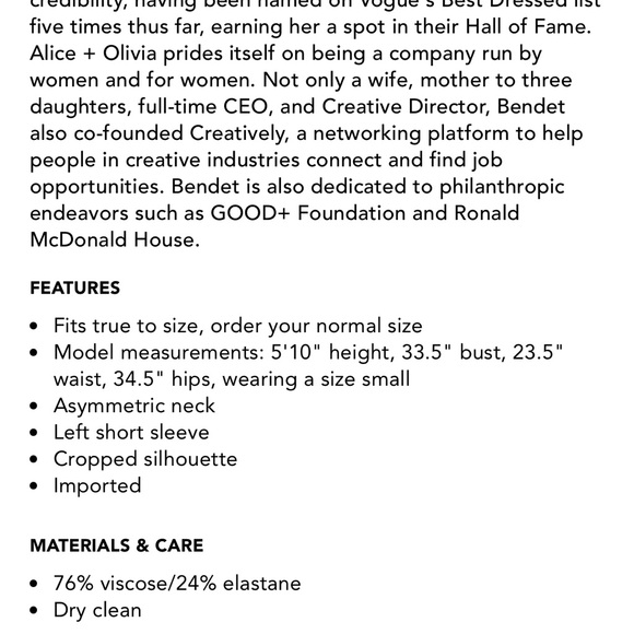 Alice and Olivia Arletta top - Picture 9 of 12